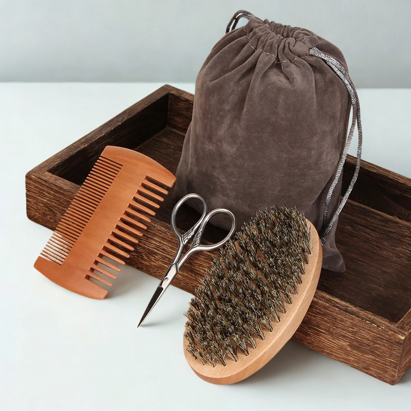 Beard Comb & Beard Brush Set